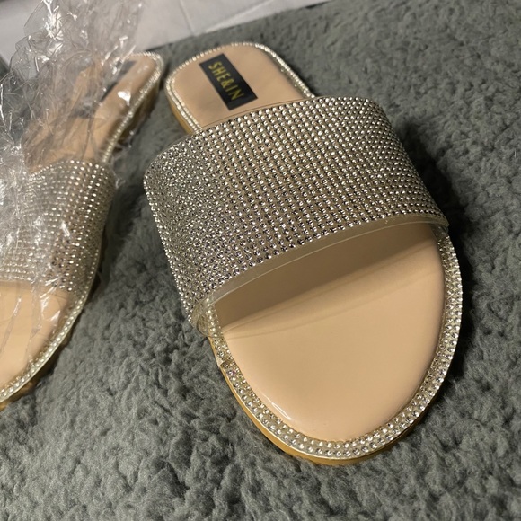 Rhinestone Decor Slide Sandals - Picture 3 of 4
